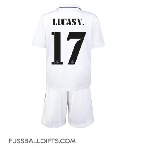 Real Madrid Lucas Vazquez #17 Fußballbekleidung Heimtrikot Kinder 2022-23 Kurzarm (+ kurze hosen)